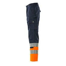 Pantaloni MASCOT® Patos, blu scuro/arancione ad alta visibilità