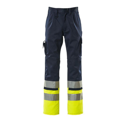 Pantaloni MASCOT® Patos, blu scuro/giallo alta visibilità