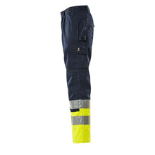 Pantaloni MASCOT® Patos, blu scuro/giallo alta visibilità