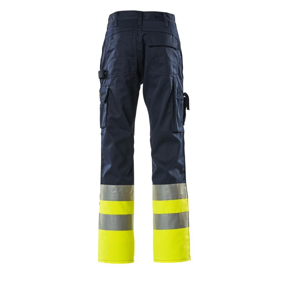 Pantaloni MASCOT® Patos, blu scuro/giallo alta visibilità