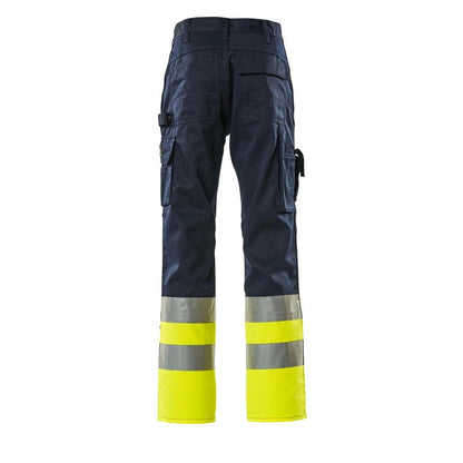 Pantaloni MASCOT® Patos, blu scuro/giallo alta visibilità