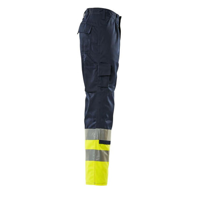 Pantaloni MASCOT® Patos, blu scuro/giallo alta visibilità