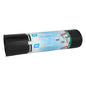 Un rotolo di sacchi per rifiuti Starpak 20, LDPE, 150L (150x70cm), nero, extra forte e resistente agli strappi, viene fornito con una fascetta blu-bianca. Ogni confezione contiene 20 sacchi con etichette multilingue.