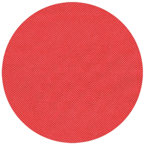 La tovaglia di carta con goffratura damascata (50 m x 1 m) della PAPSTAR GmbH presenta una superficie rossa circolare con un motivo geometrico damascato strutturato - ideale per occasioni festive.