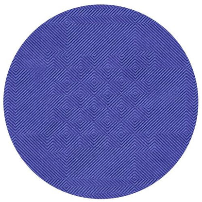 La tovaglia di carta con goffratura damascata (50 m x 1 m) della PAPSTAR GmbH è una tovaglia rotonda viola con un motivo geometrico di linee diagonali e forme a rombo che creano un effetto di illusione ottica strutturato.