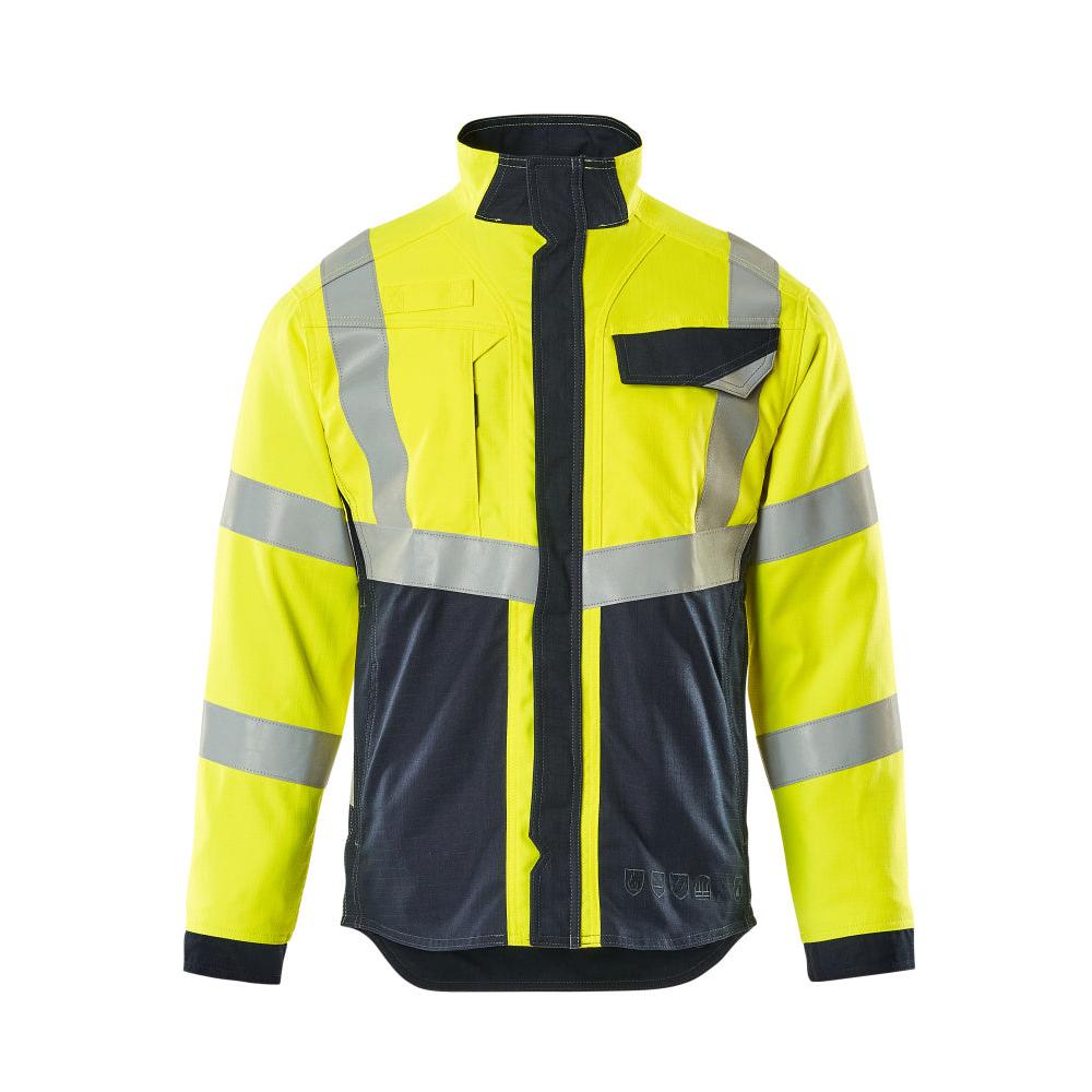 Giacca da lavoro MASCOT® Biel Multisafe, giallo ad alta visibilità/nero-blu