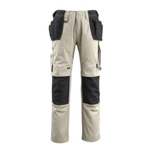 Pantaloni artigianali MASCOT® Bremen, kaki chiaro/nero