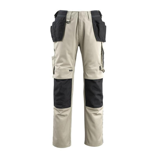 Pantaloni artigianali MASCOT® Bremen, kaki chiaro/nero