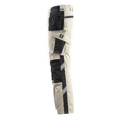 Pantaloni artigianali MASCOT® Bremen, kaki chiaro/nero