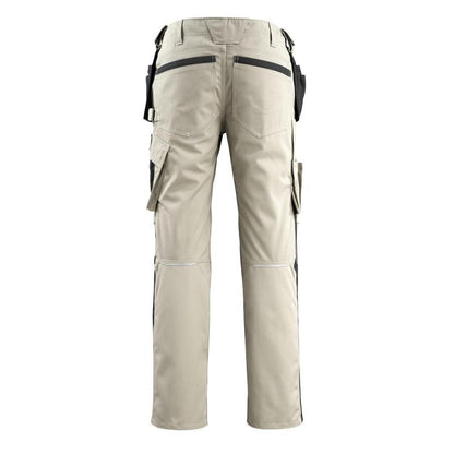 Pantaloni artigianali MASCOT® Bremen, kaki chiaro/nero