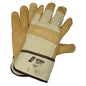 Guanti NITRAS in pelle bovina pieno fiore, colore naturale/marrone, cotone EN 388 | Confezione (12 paia)