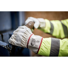 NITRAS APOLLO, guanti in pelle bovina pieno fiore, colore naturale/grigio