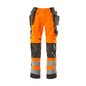 Pantaloni MASCOT® Wigan da artigiano, arancione ad alta visibilità/antracite scuro