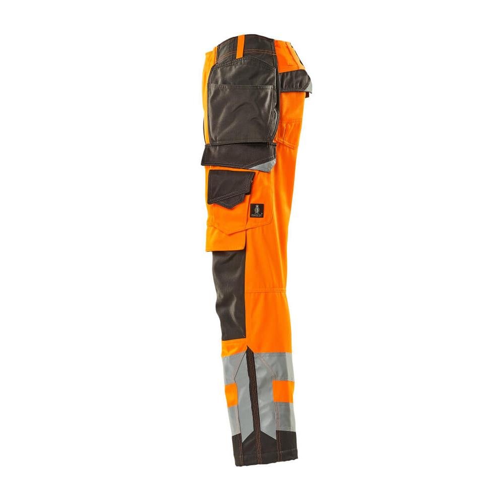 Pantaloni MASCOT® Wigan da artigiano, arancione ad alta visibilità/antracite scuro