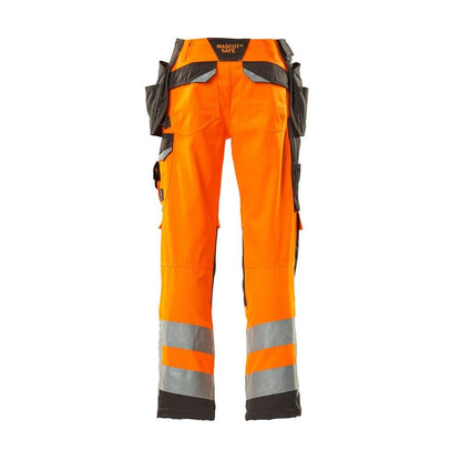 Pantaloni MASCOT® Wigan da artigiano, arancione ad alta visibilità/antracite scuro