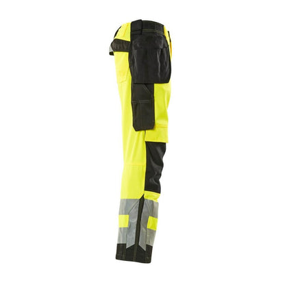 Pantaloni MASCOT® Wigan da artigiano, giallo/nero ad alta visibilità