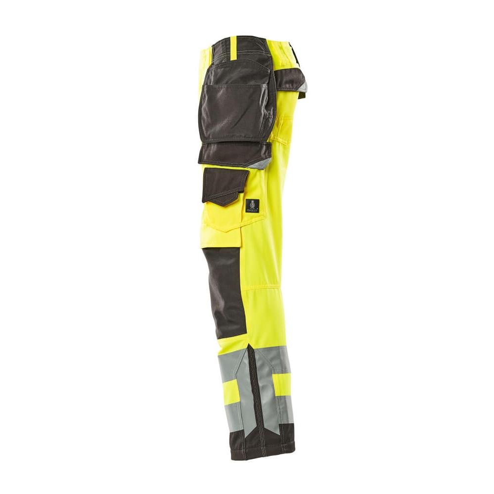 Pantaloni MASCOT® Wigan da artigiano, giallo ad alta visibilità/antracite scuro