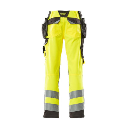Pantaloni MASCOT® Wigan da artigiano, giallo ad alta visibilità/antracite scuro