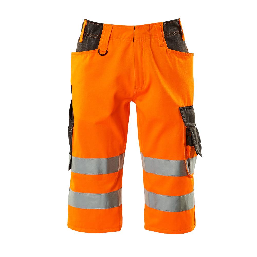 Pantaloni MASCOT® Luton a tre quarti, arancione ad alta visibilità/antracite scuro
