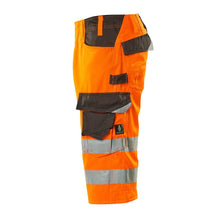 Pantaloni MASCOT® Luton a tre quarti, arancione ad alta visibilità/antracite scuro