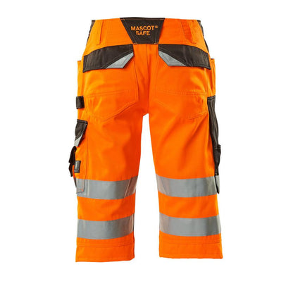 Pantaloni MASCOT® Luton a tre quarti, arancione ad alta visibilità/antracite scuro