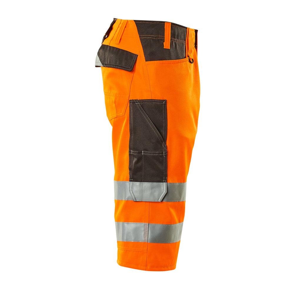 Pantaloni MASCOT® Luton a tre quarti, arancione ad alta visibilità/antracite scuro