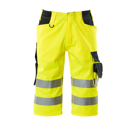 Pantaloni a tre quarti MASCOT® Luton, giallo alta visibilità/nero-blu