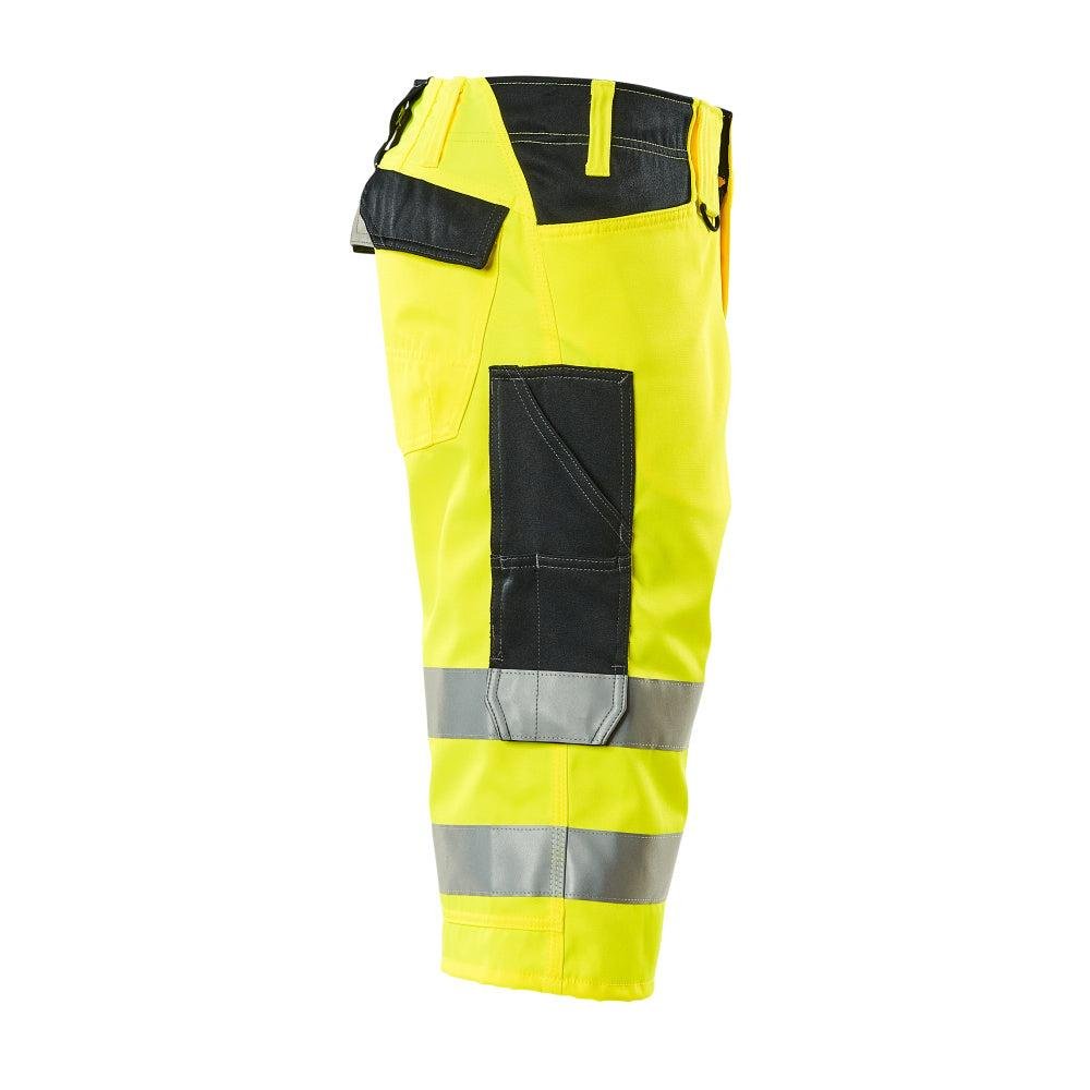 Pantaloni a tre quarti MASCOT® Luton, giallo alta visibilità/nero-blu
