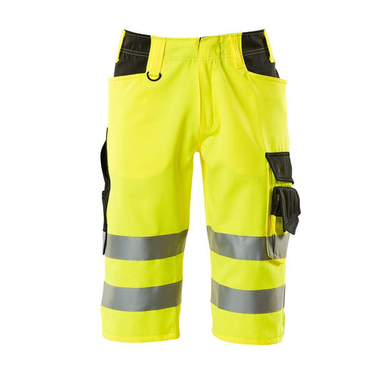 Pantaloni a tre quarti MASCOT® Luton, giallo/nero ad alta visibilità