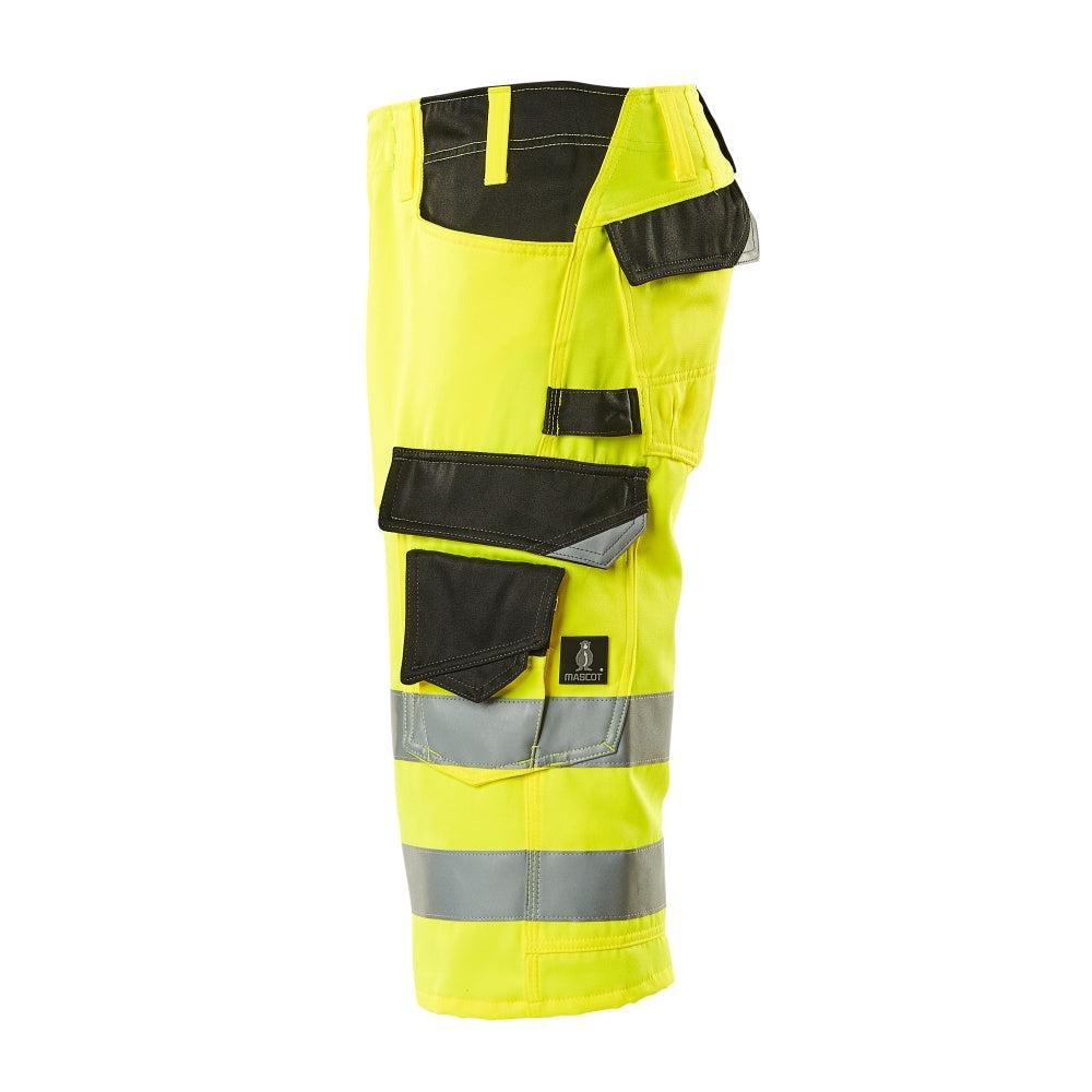 Pantaloni a tre quarti MASCOT® Luton, giallo/nero ad alta visibilità