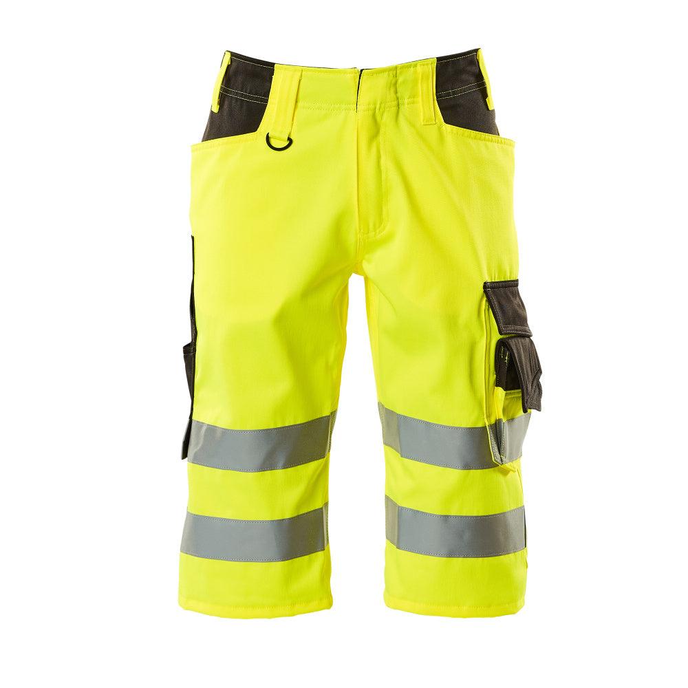 Pantaloni MASCOT® Luton a tre quarti, giallo ad alta visibilità/antracite scuro
