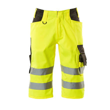 Pantaloni MASCOT® Luton a tre quarti, giallo ad alta visibilità/antracite scuro
