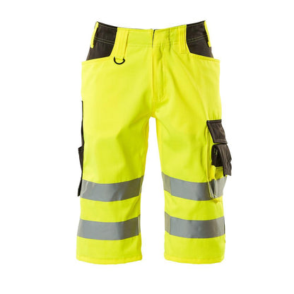 Pantaloni MASCOT® Luton a tre quarti, giallo ad alta visibilità/antracite scuro