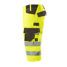 Pantaloni MASCOT® Luton a tre quarti, giallo ad alta visibilità/antracite scuro