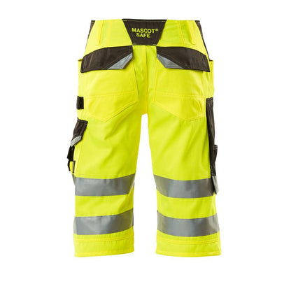 Pantaloni MASCOT® Luton a tre quarti, giallo ad alta visibilità/antracite scuro
