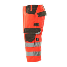 Pantaloni a tre quarti MASCOT® Luton, rosso alta visibilità/antracite scuro