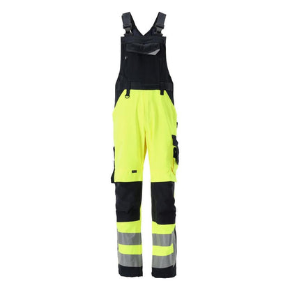 Salopette MASCOT® Newcastle, giallo alta visibilità/nero-blu