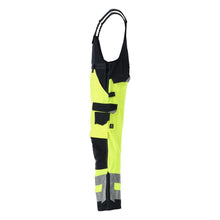 Salopette MASCOT® Newcastle, giallo alta visibilità/nero-blu