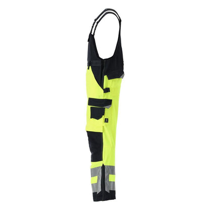 Salopette MASCOT® Newcastle, giallo alta visibilità/nero-blu