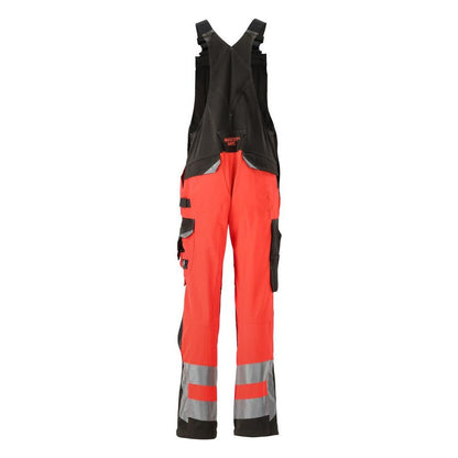 Salopette MASCOT® Newcastle, rosso alta visibilità/antracite scuro