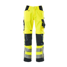 Pantaloni MASCOT® Kendal, giallo alta visibilità/nero-blu