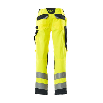 Pantaloni MASCOT® Kendal, giallo alta visibilità/nero-blu