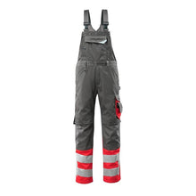 Salopette MASCOT® Sunderland, antracite scuro/rosso alta visibilità