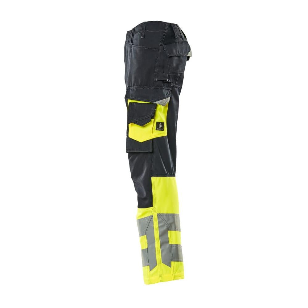 Pantaloni MASCOT® Leeds, nero blu/giallo alta visibilità