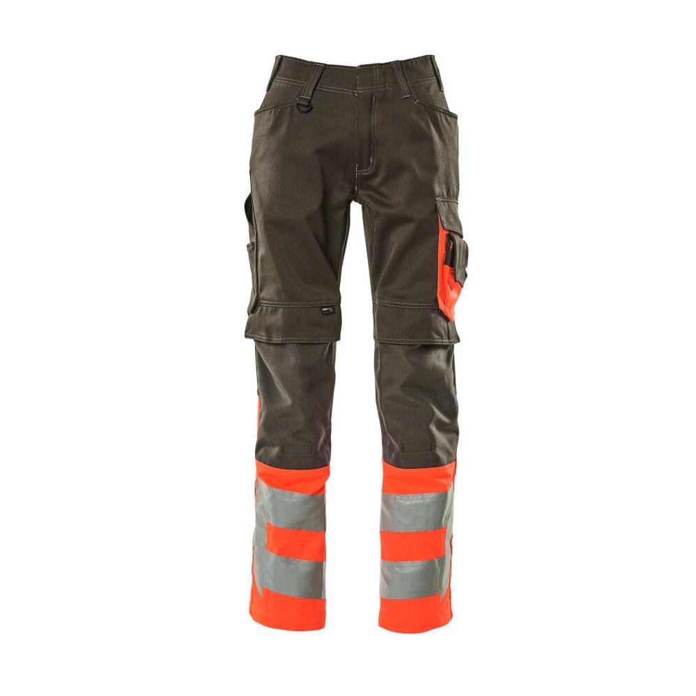 Pantaloni MASCOT® Leeds, antracite scuro/rosso alta visibilità