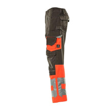 Pantaloni MASCOT® Leeds, antracite scuro/rosso alta visibilità