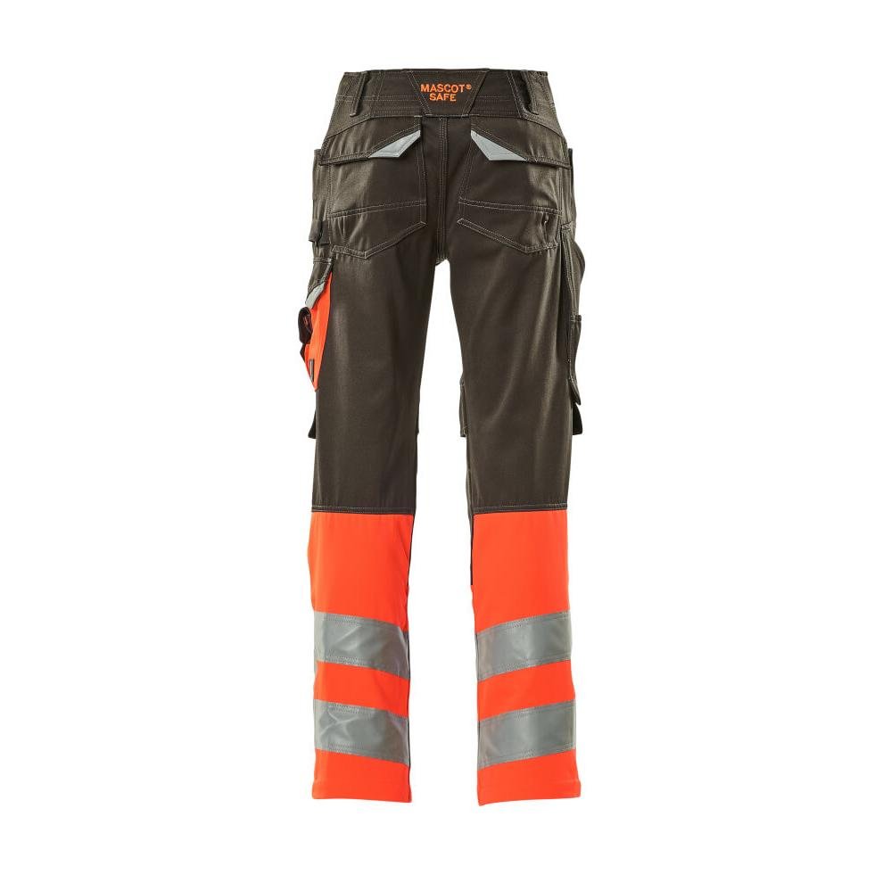 Pantaloni MASCOT® Leeds, antracite scuro/rosso alta visibilità