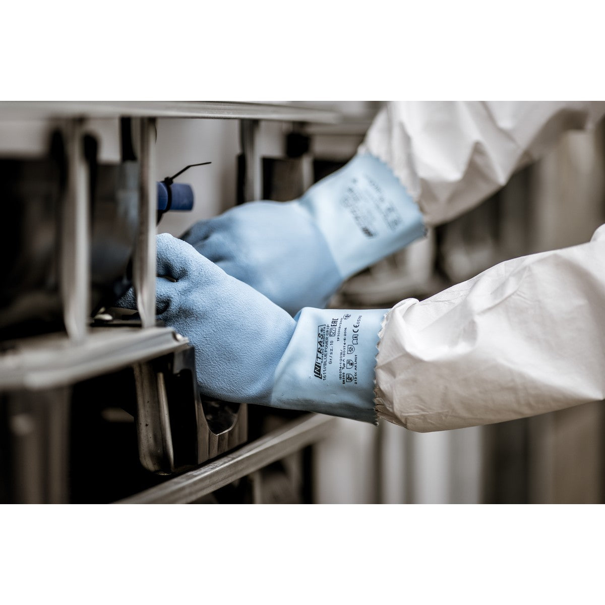 NITRAS BLUE POWER GRIP, guanti di protezione chimica, blu