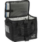 La borsa termica Duni GmbH 1 Nero Nylon 275x200x240 dispone di una tasca a rete con cerniera nel coperchio, fodera termica argentata, maniglie nere e un logo Duni sul davanti. La borsa per il pranzo è vuota, ideale per mantenere gli oggetti freschi.