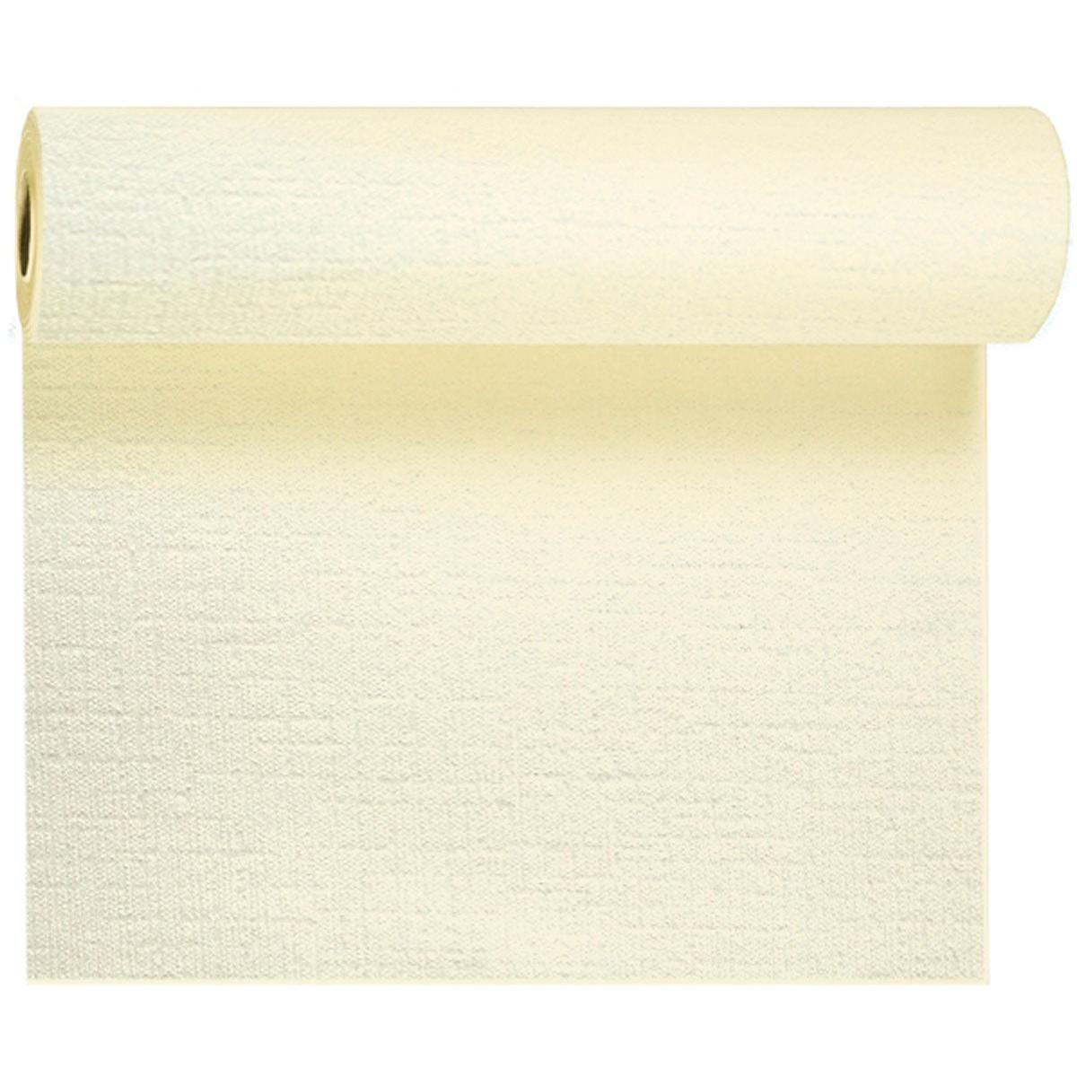 Il runner da tavola Evolin Tête-à-Tête 24 m x 0,41 m (20 sezioni) della Duni GmbH è ideale per una decorazione da tavola elegante o come sfondo unico che, con la sua superficie strutturata, conferisce eleganza a qualsiasi ambiente.
